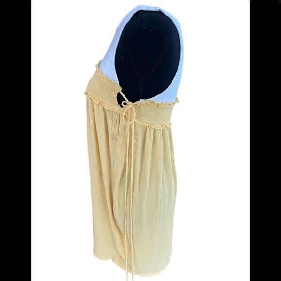 ZARA sleeveless color block dress with smocked bodice, size Small. - Picture 2 of 5